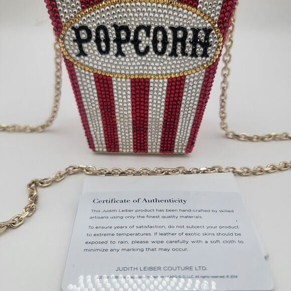 JUDITH LEIBER MATINEE POPCORN SHOULDER BAG PURSE - Picture 7 of 10